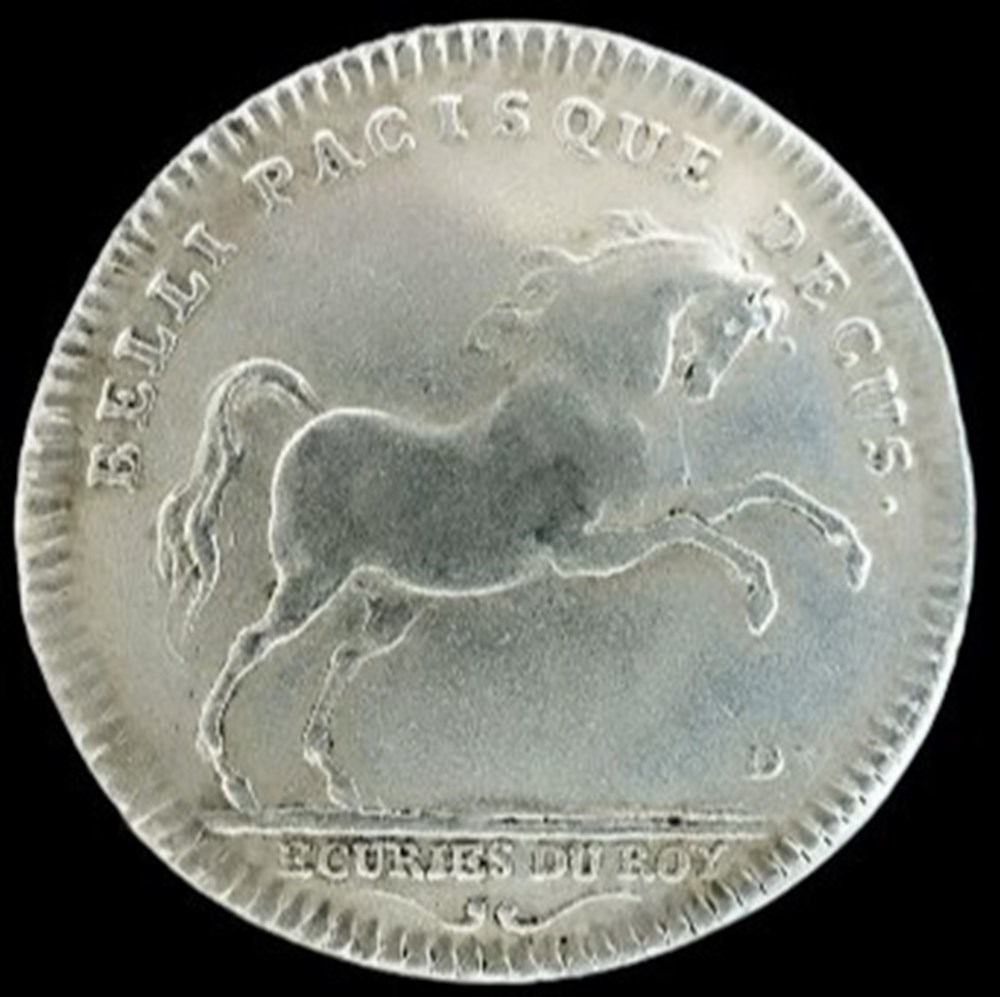 Jeton d'argent Louis XV Écuries du Roy monnaies paranumismatique jetons poids jeton argent louis xv ecuries du roy