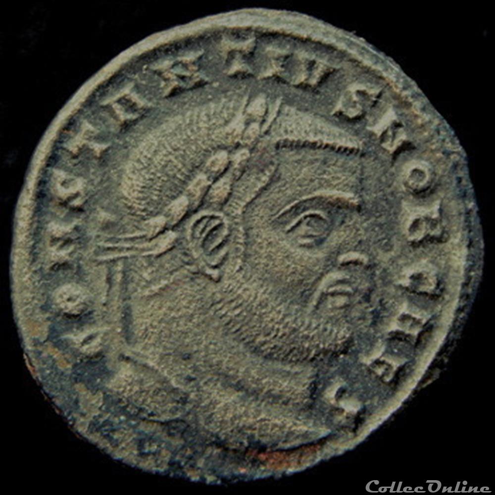 Follis de Constance Chlore césar pour Ticinium monnaie antique romaine follis de constance chlore cesar pour ticinium