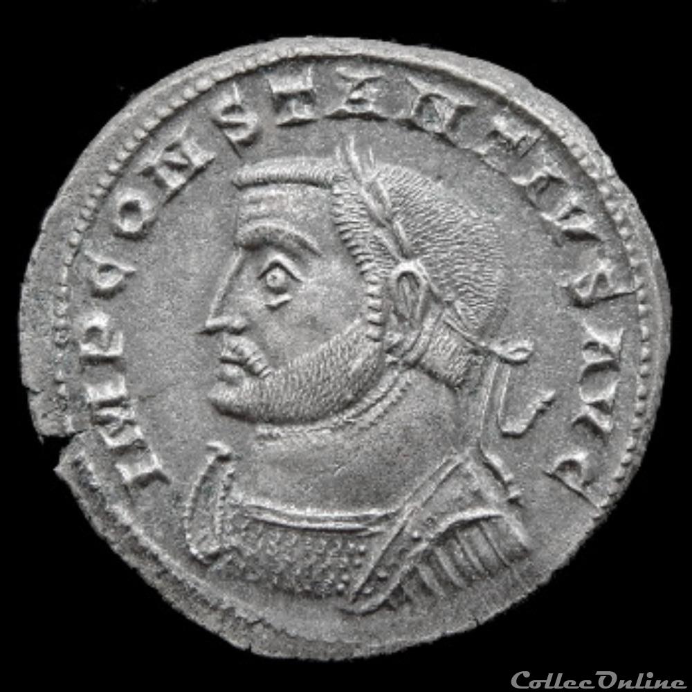 Follis de Constance Chlore Auguste pour Lyon monnaie antique romaine follis de constance chlore auguste pour lyon