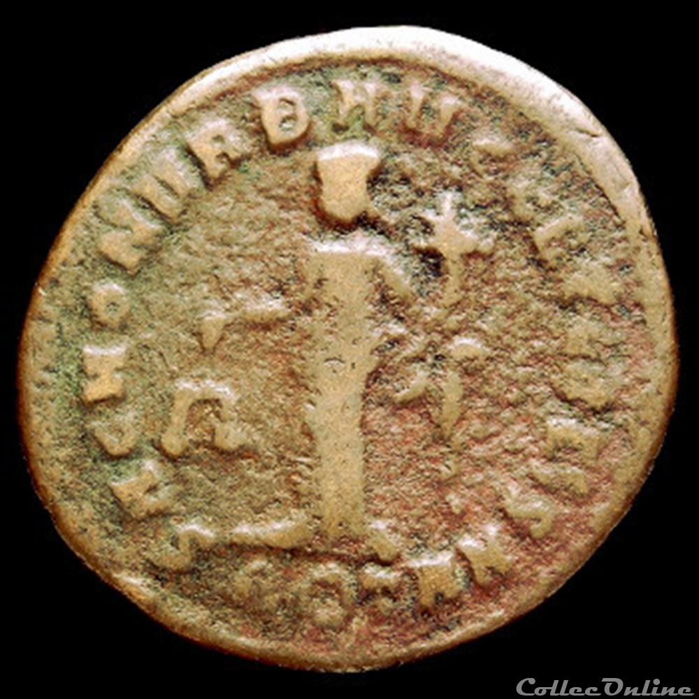 Follis de Sévère II césar pour Rome monnaie antique romaine follis de severe ii cesar pour rome
