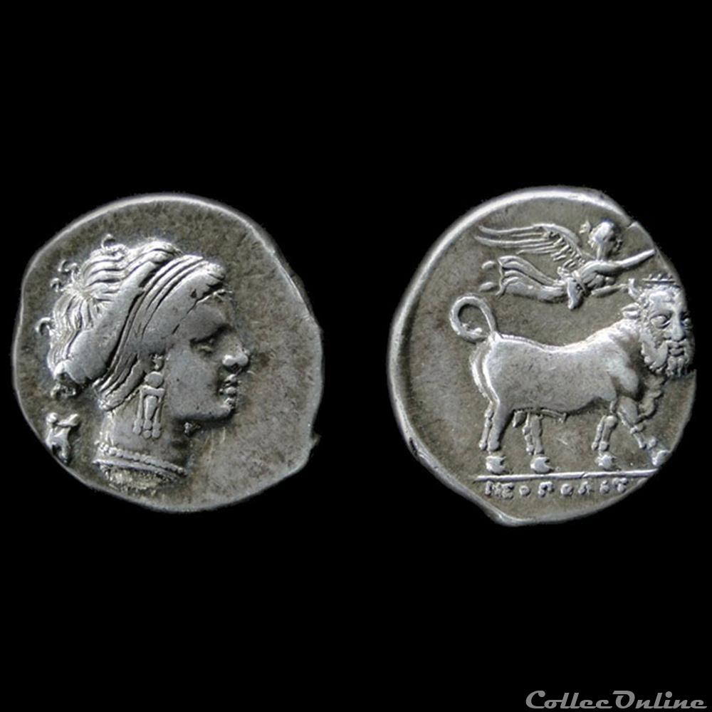 Didrachme de Néapolis , Campanie monnaies antiques grecques didrachme de neapolis campanie