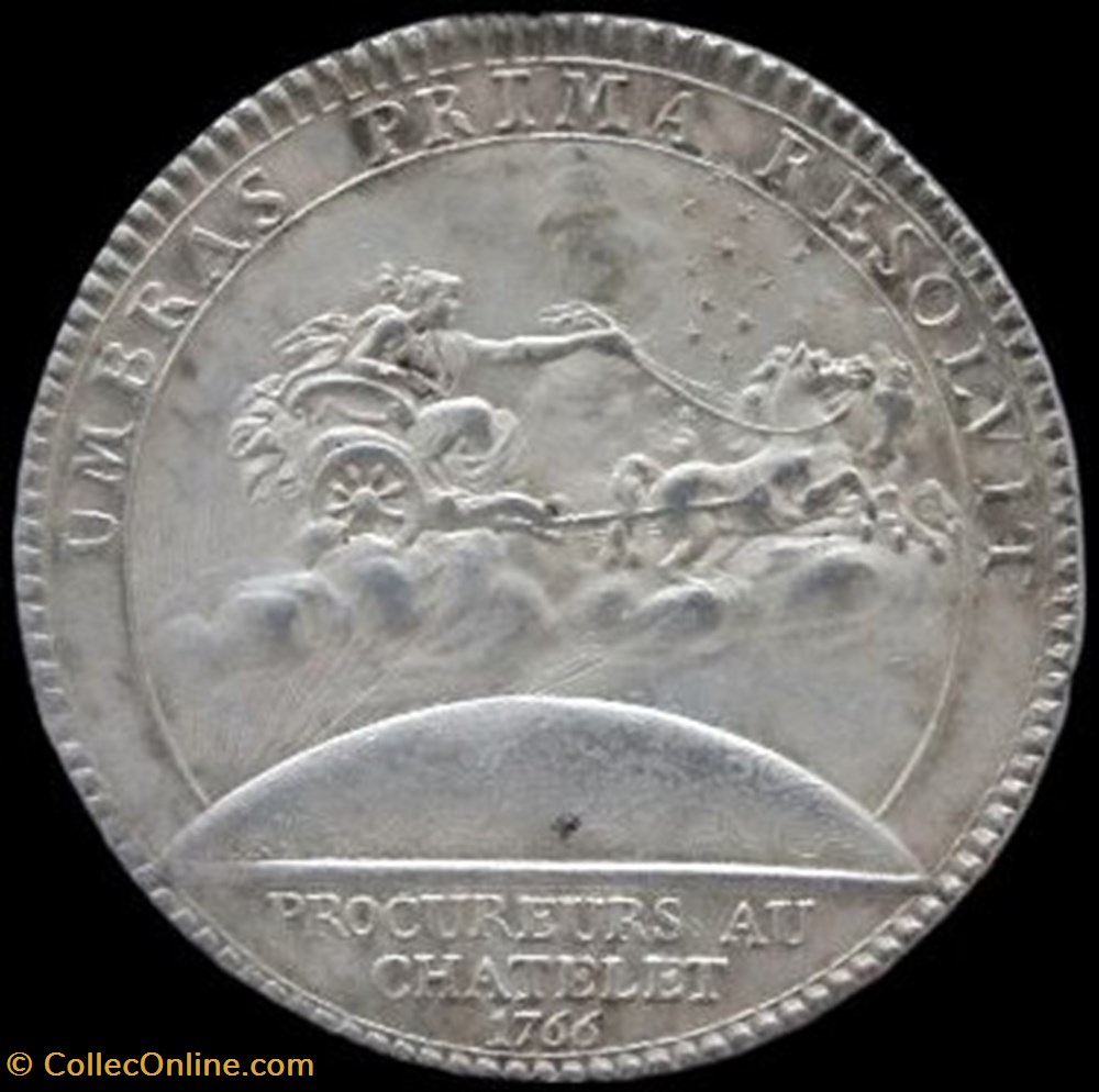 Jeton d'argent Louis XV Procureur au Chatelet 1766 monnaies paranumismatique jetons poids jeton argent louis xv procureur au chatelet 1766