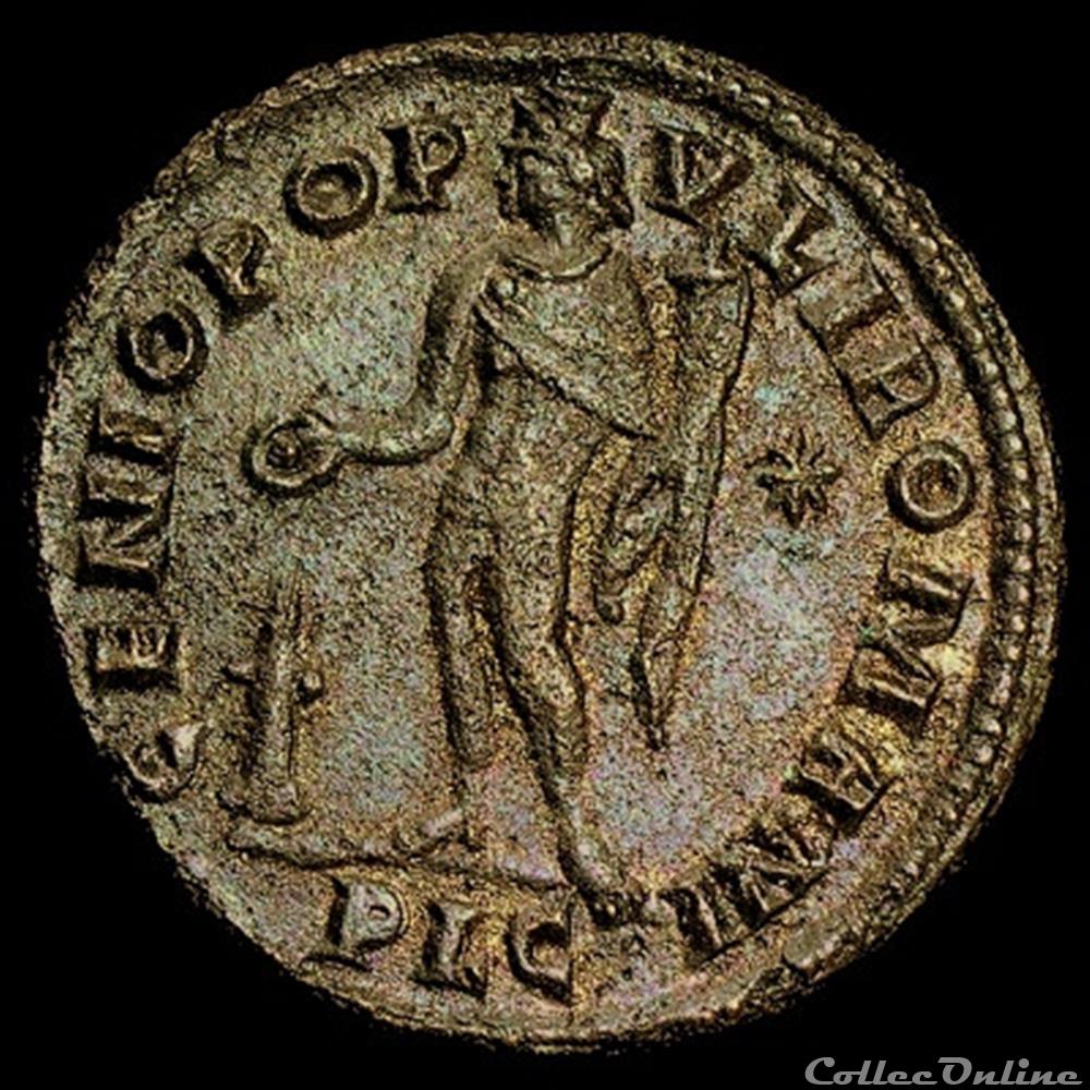 Follis de Maximin II Daïa césar pour Lyon monnaie antique romaine follis de maximin ii daia cesar pour lyon