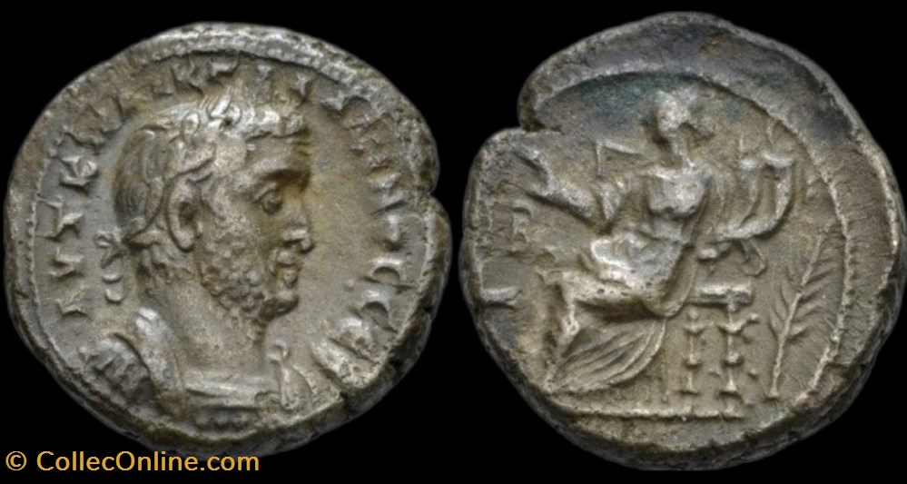 Tétradrachme de Galien pour Alexandrie monnaies antiques romaines provinciales tetradrachme de galien pour alexandrie