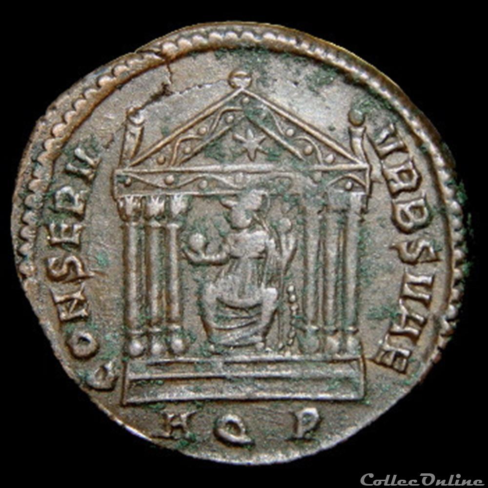 Follis de Maxence pour Aquilée monnaie antique romaine follis de maxence pour aquilee
