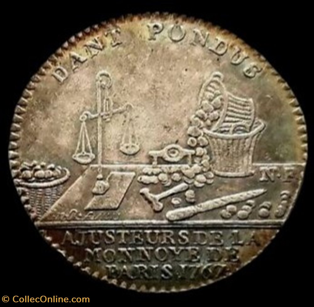 monnaies paranumismatique jetons poids jeton de la monnaie de paris 1767