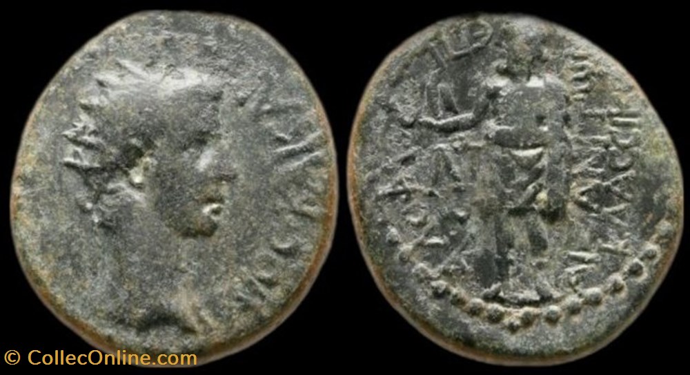 Bronze provincial de Caligula d'Aizanis en Phrigie monnaies antiques romaines provinciales bronze provincial de caligula aizanis en phrigie