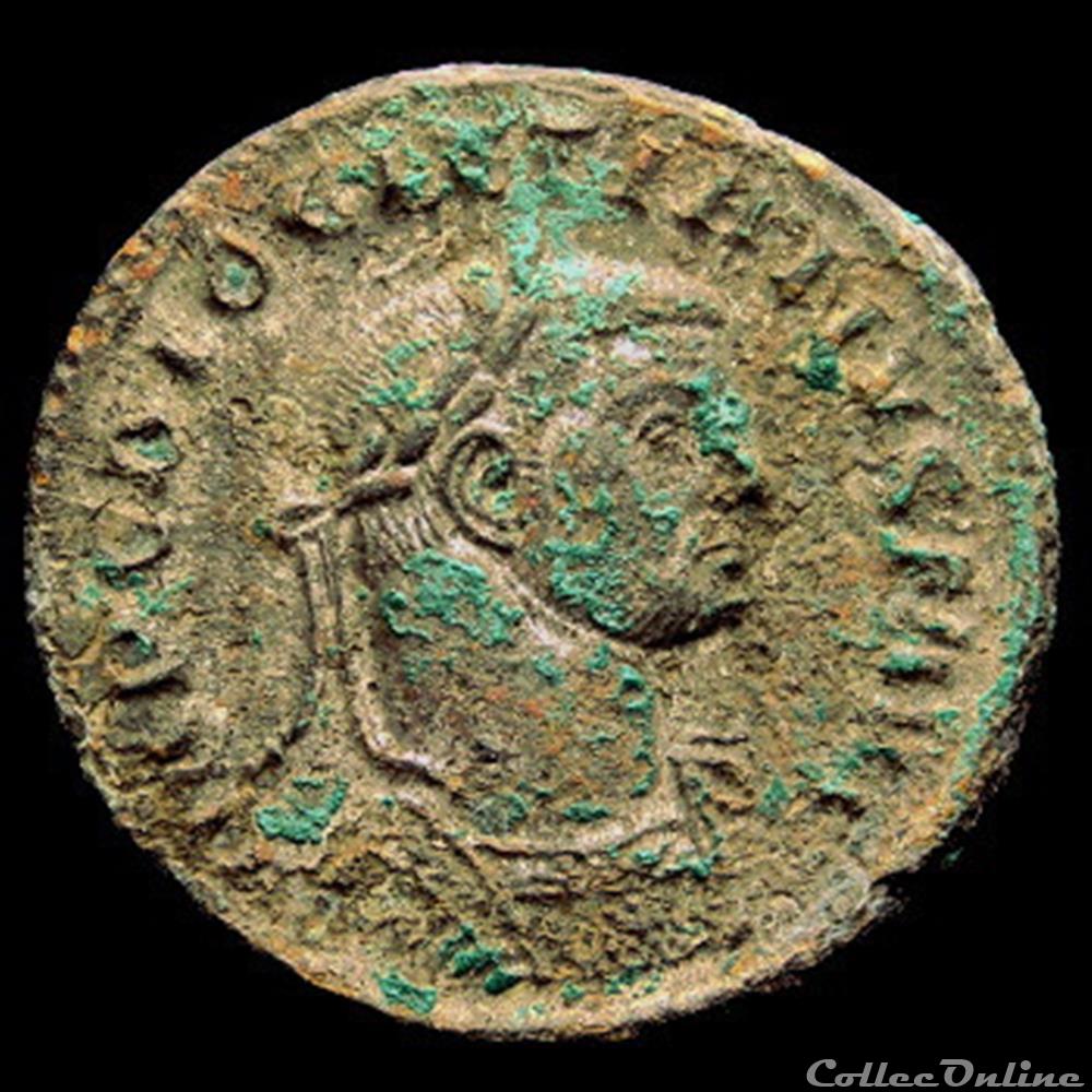 Follis de Dioclétien pour Lyon monnaie antique romaine follis de diocletien pour lyon