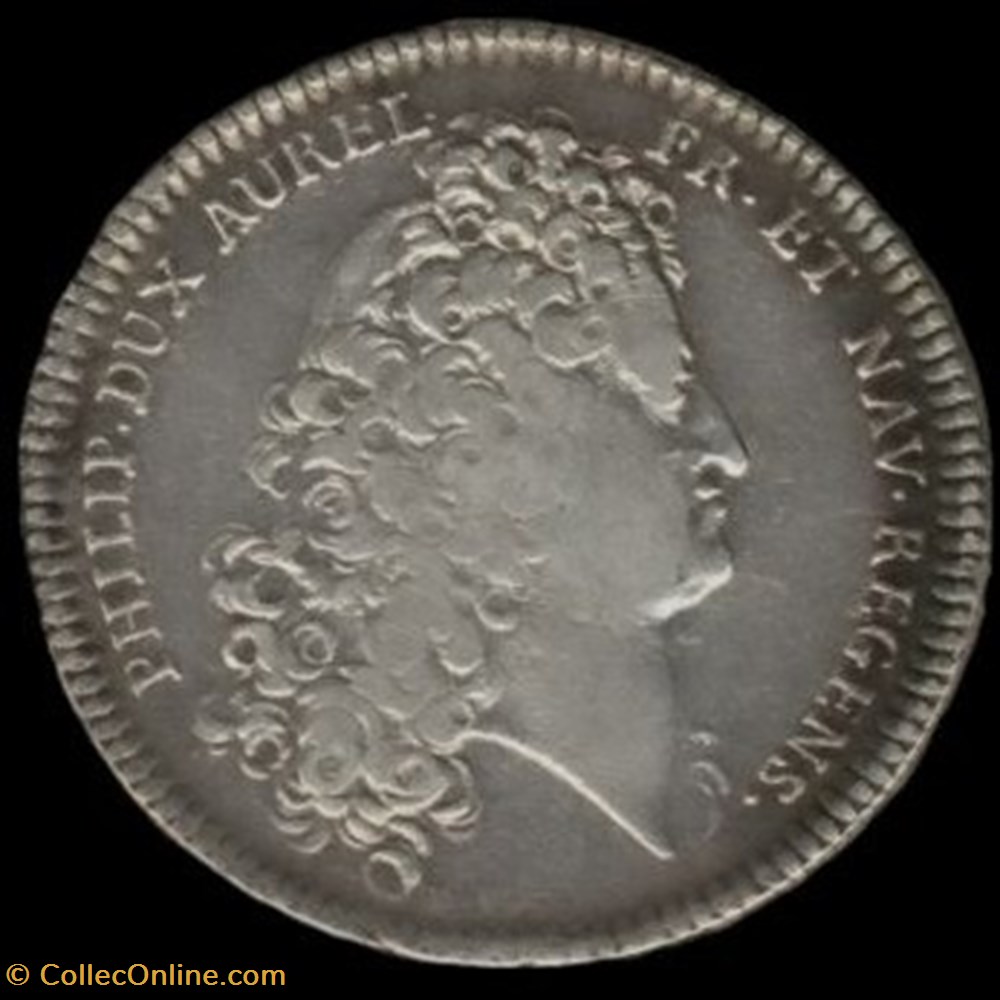monnaies paranumismatique jetons poids jeton argent du regent philippe orleans et louis xv