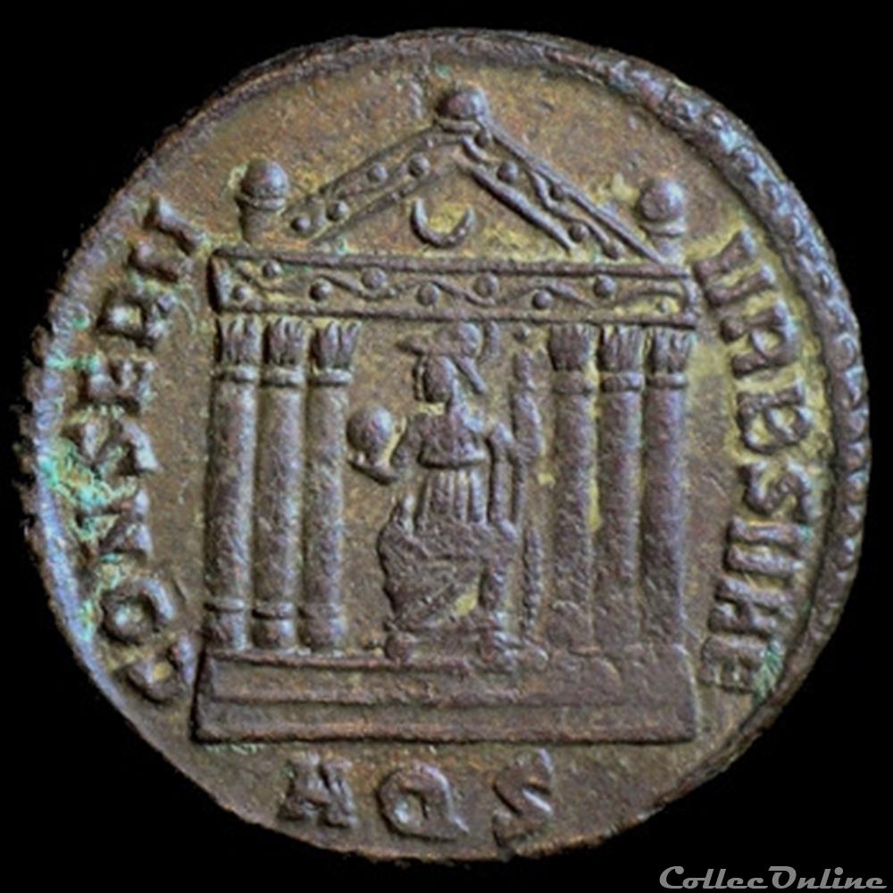 Follis de Maxence pour Aquilée monnaie antique romaine follis de maxence pour aquilee