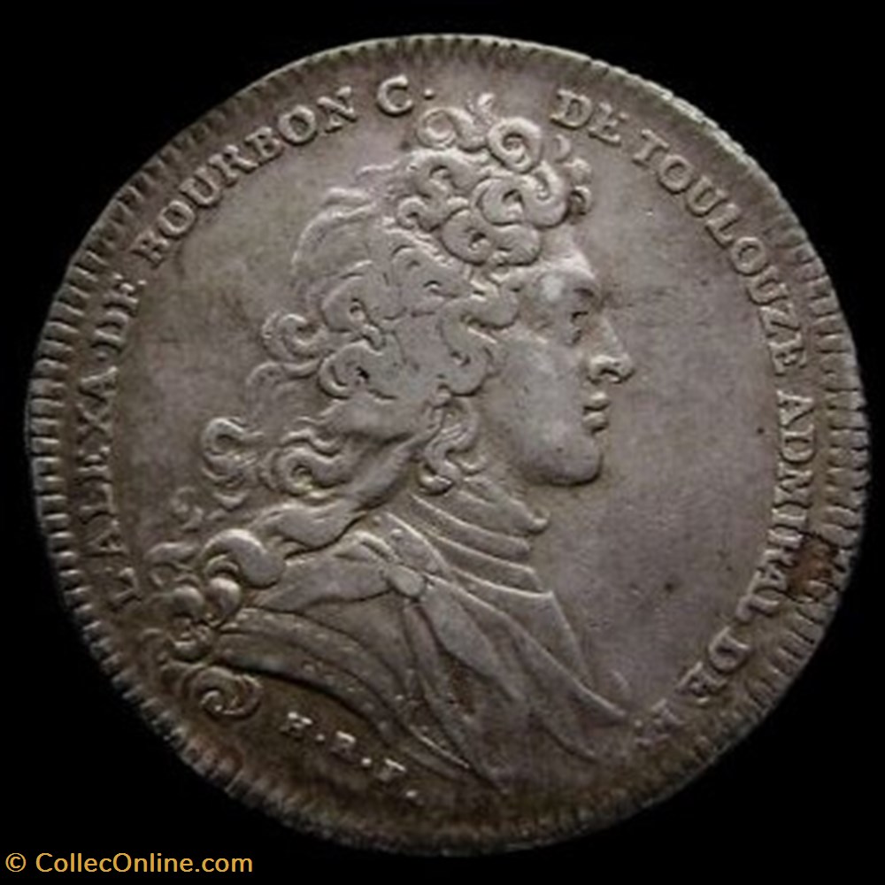 Jeton d'argent de Louis Alexandre de Bourbon 1732 monnaies paranumismatique jetons poids jeton argent de louis alexandre de bourbon 1732