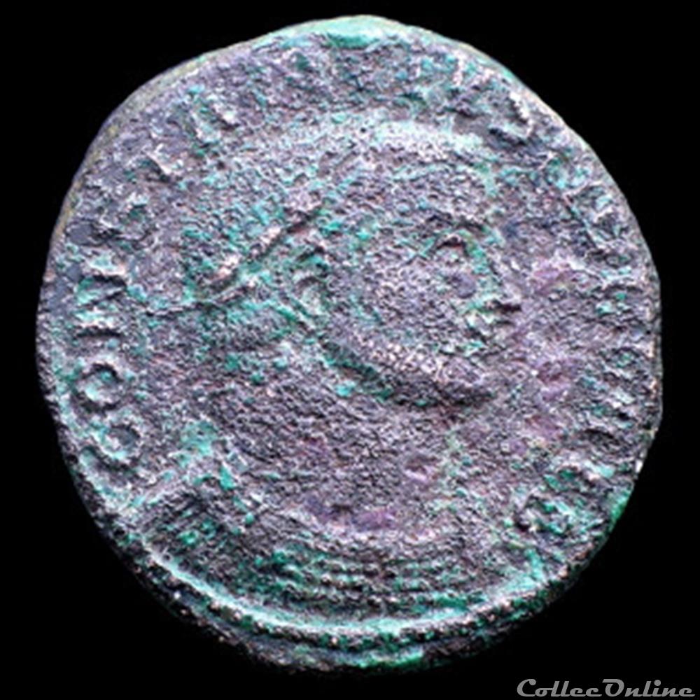 Follis de Constance Chlore césar pour Lyon monnaie antique romaine follis de constance chlore cesar pour lyon