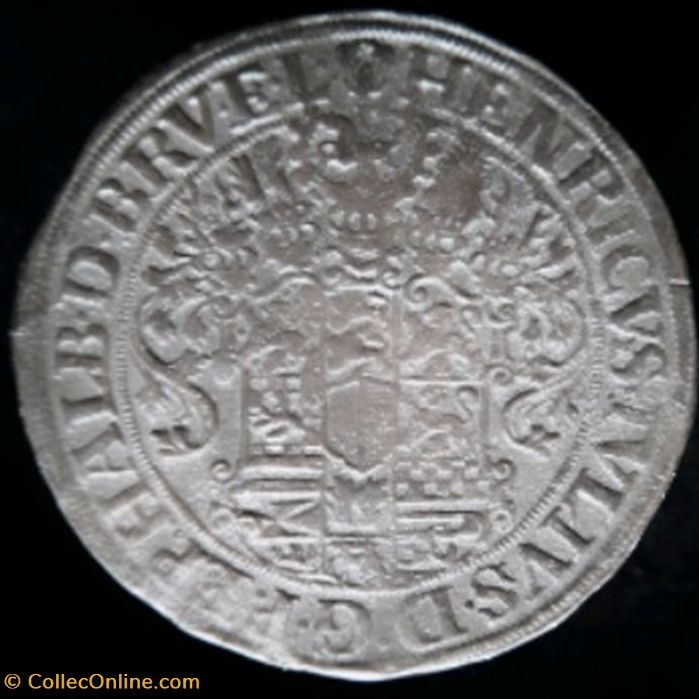 Thaler Braunsweig-Wolfenbuttel Henricus Julius 1604 à l'homme sauvage monnaies europe medievale saint empire romain germanique thaler braunsweig wolfenbuttel henricus julius 1604 a homme sauvage