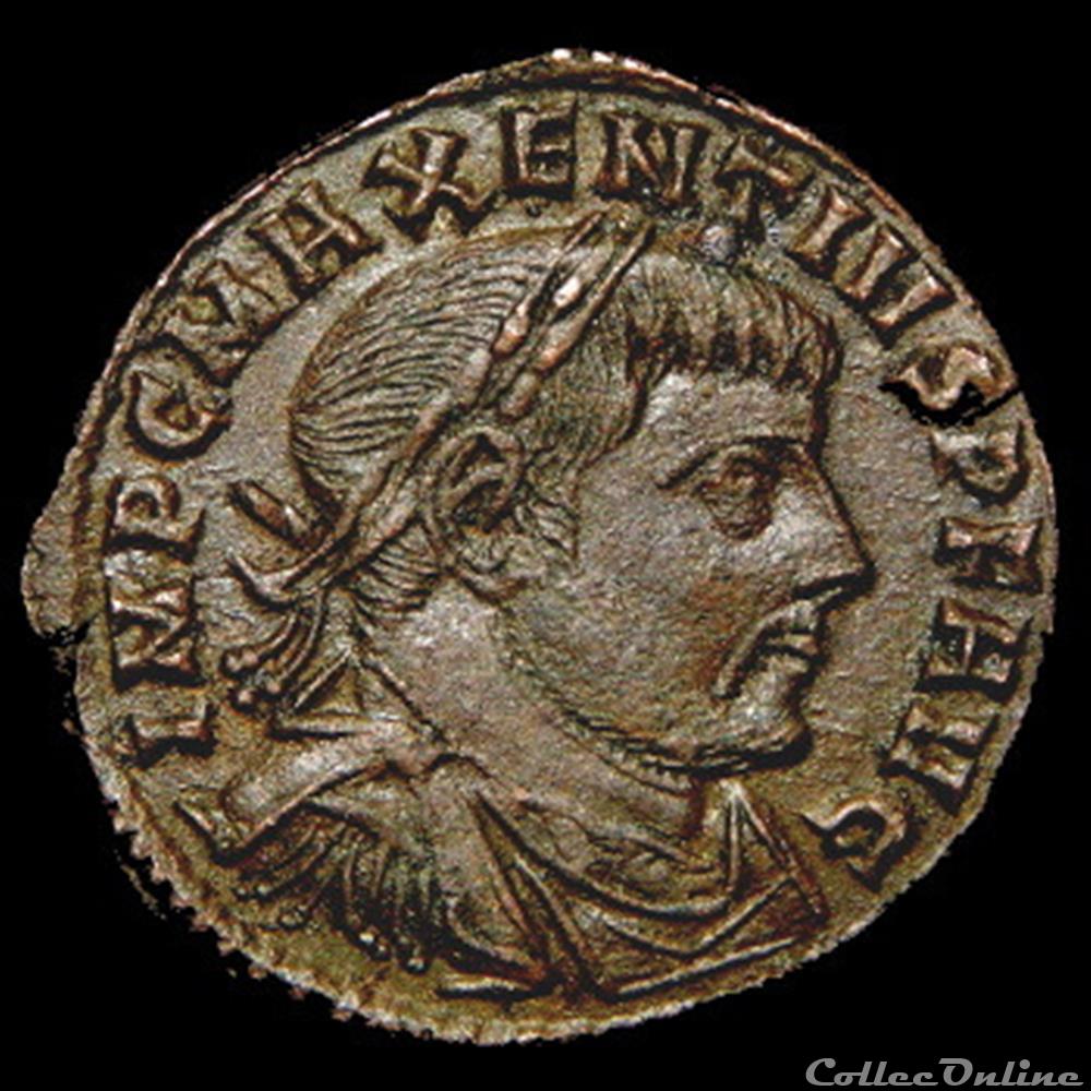 Follis de Maxence pour Aquilée monnaie antique romaine follis de maxence pour aquilee