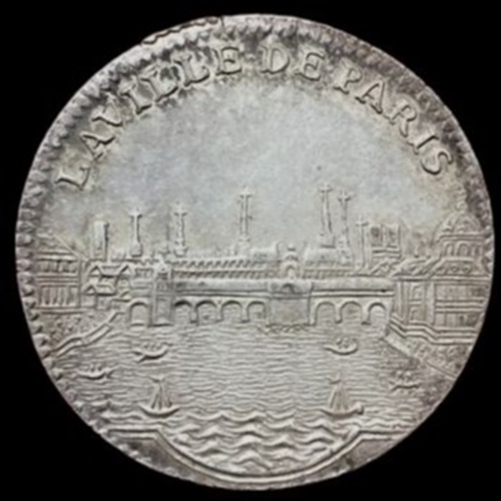 Jeton d'argent Louis XIV ville de Paris monnaies paranumismatique jetons poids jeton argent louis xiv ville de paris