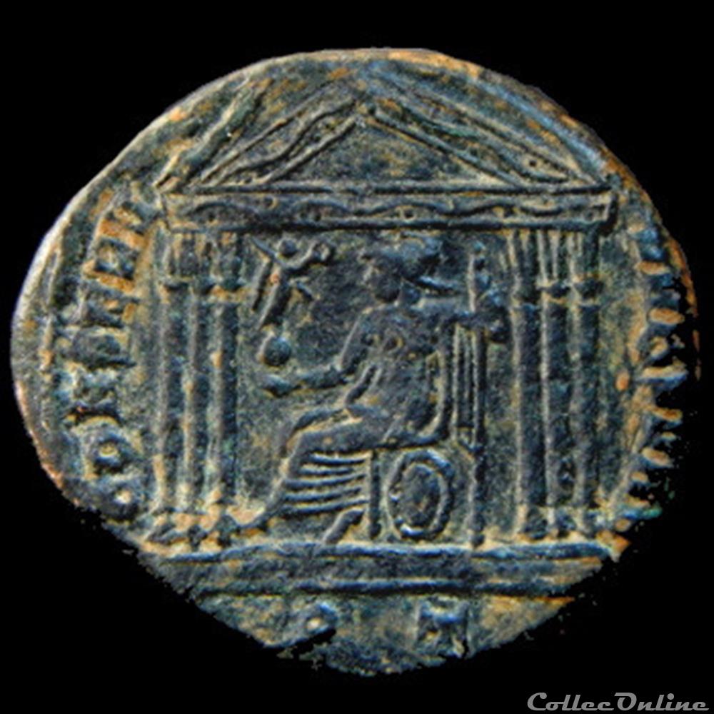 Follis de Maxence pour Ticinium monnaie antique romaine follis de maxence pour ticinium