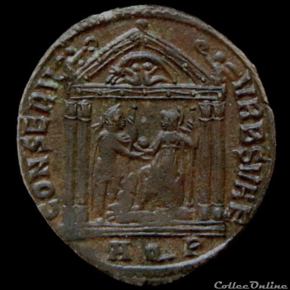 monnaie antique romaine follis de maxence pour aquilee