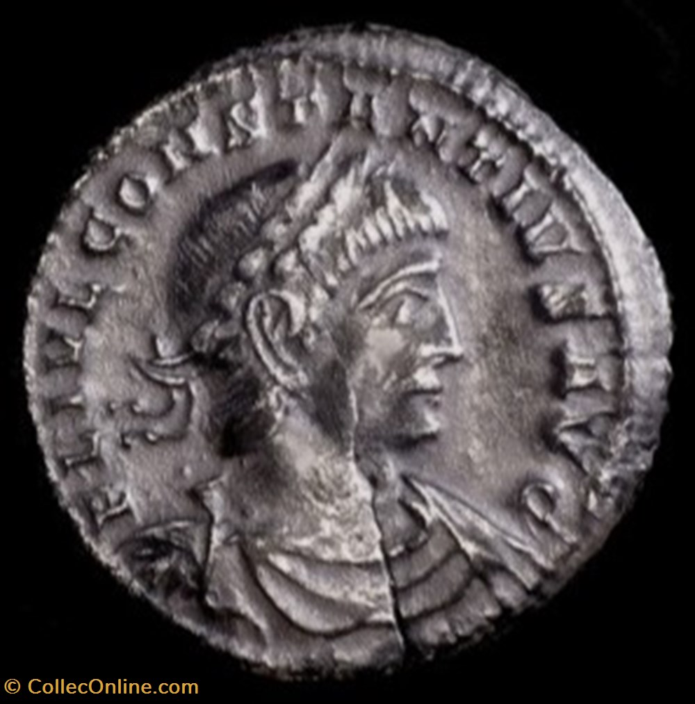 Silique de Constance II pour Trèves monnaies antiques romaines republicaines imperiales silique de constance ii pour treves