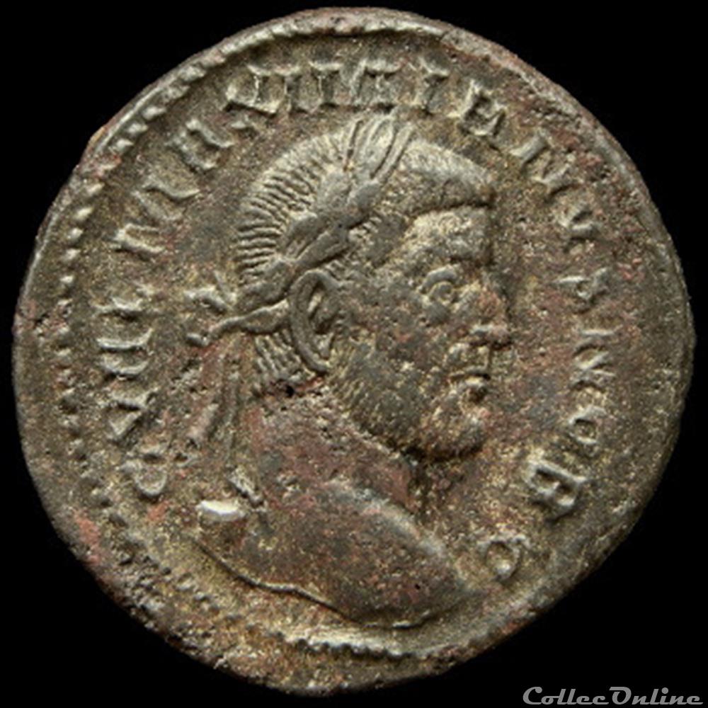 Follis de Galère Maximien césar pour Lyon monnaie antique romaine follis de galere maximien cesar pour lyon