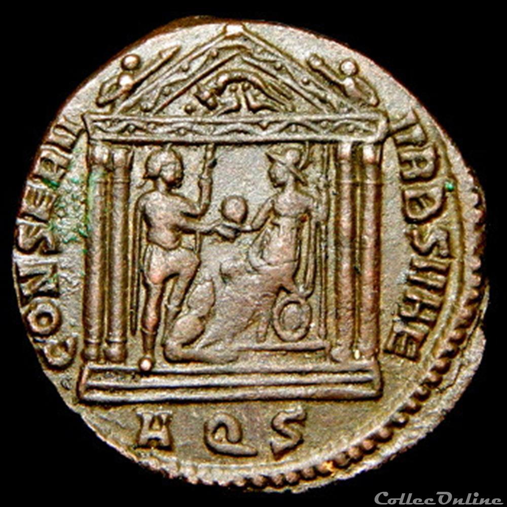 Follis de Maxence pour Aquilée monnaie antique romaine follis de maxence pour aquilee