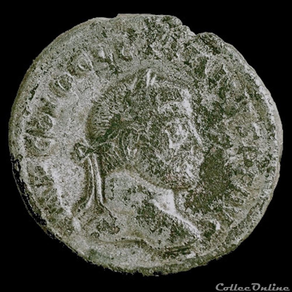 Follis de Dioclétien pour Lyon monnaie antique romaine follis de diocletien pour lyon