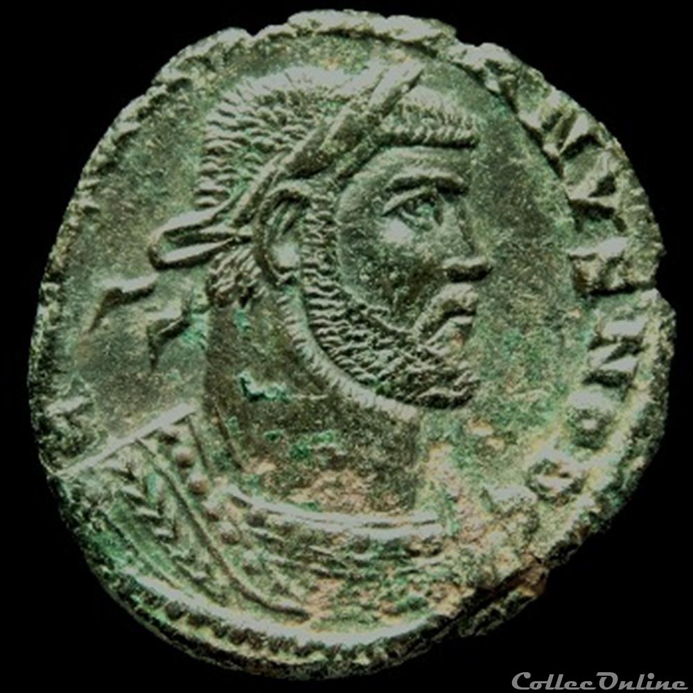 Follis de Galère Maximien césar imitation d'époque certainement pour Londres monnaie antique romaine follis de galere maximien cesar imitation epoque certainement pour londres