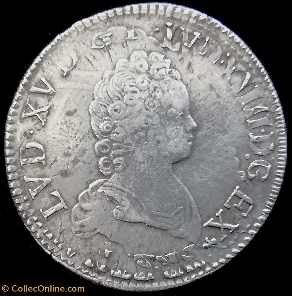 Écu vertugadin Louis XV monnaies europe medievale france royales ecu vertugadin louis xv