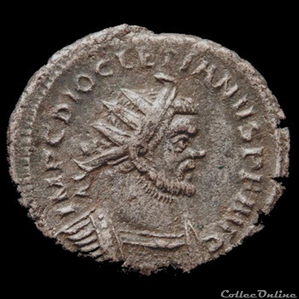 monnaie antique romaine aurelianus de carausius au nom de diocletien pour londres
