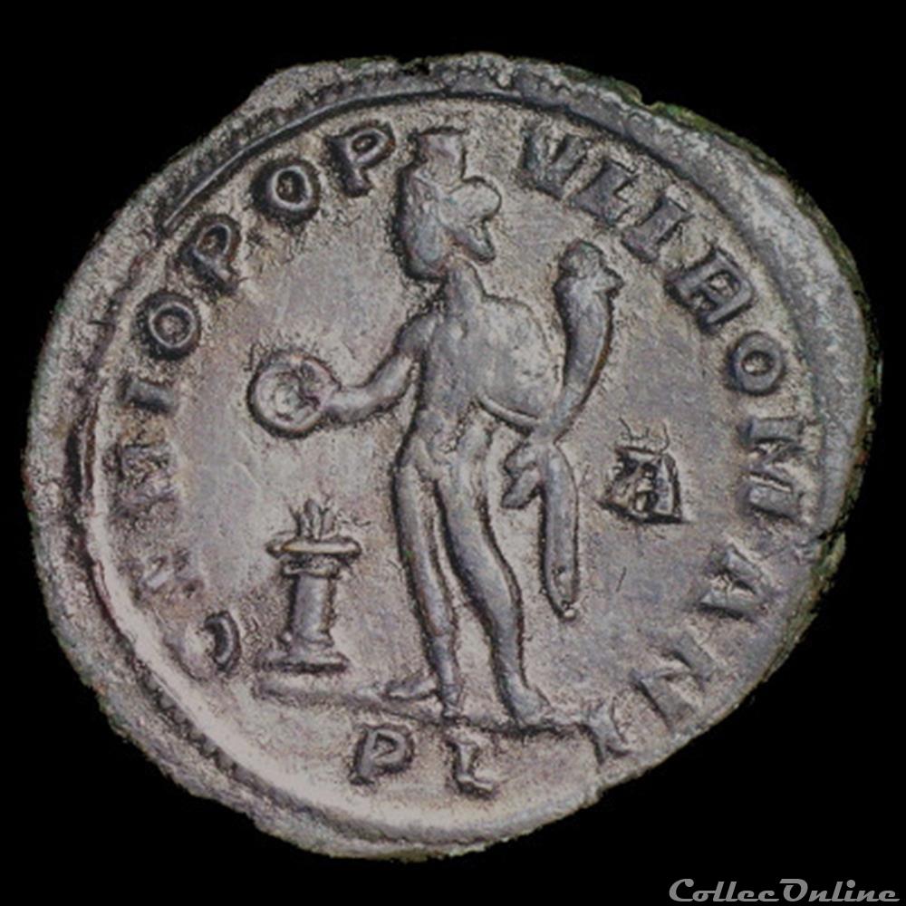 Follis de Maximien Hercule pour Lyon monnaie antique romaine follis de maximien hercule pour lyon