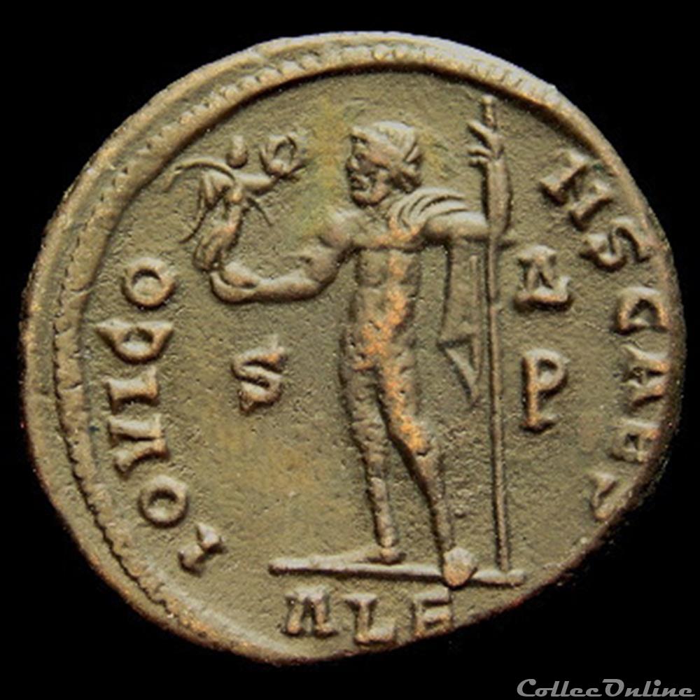Follis de Galère Maximien césar pour Alexandrie monnaie antique romaine follis de galere maximien cesar pour alexandrie