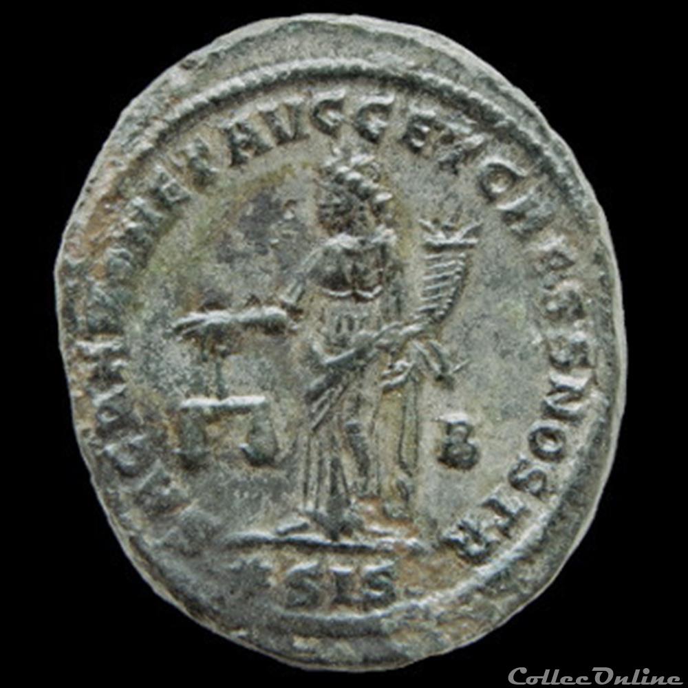 monnaie antique romaine follis de diocletien pour siscia