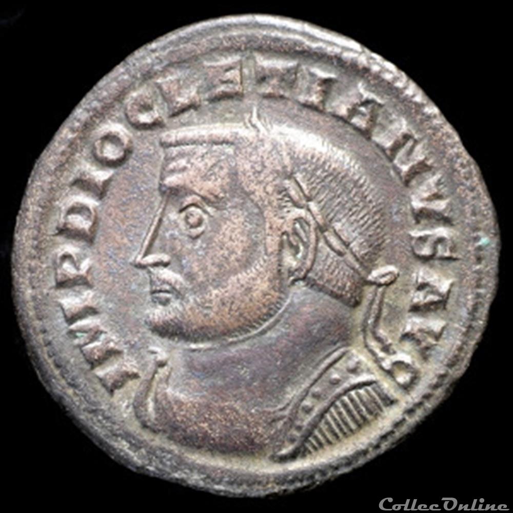 Follis de Dioclétien pour Lyon monnaie antique romaine follis de diocletien pour lyon