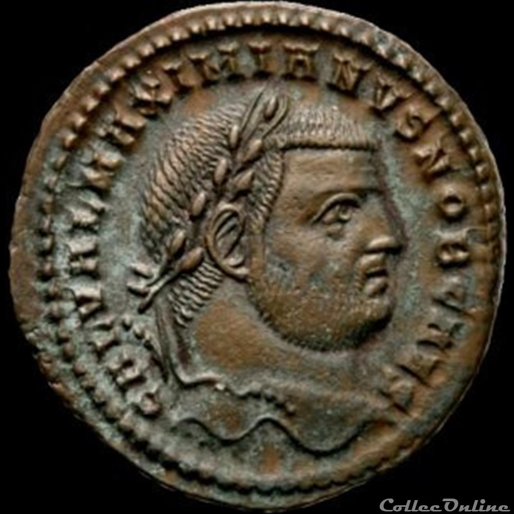 Follis de Galère Maximien césar pour Cysique monnaie antique romaine follis de galere maximien cesar pour cysique
