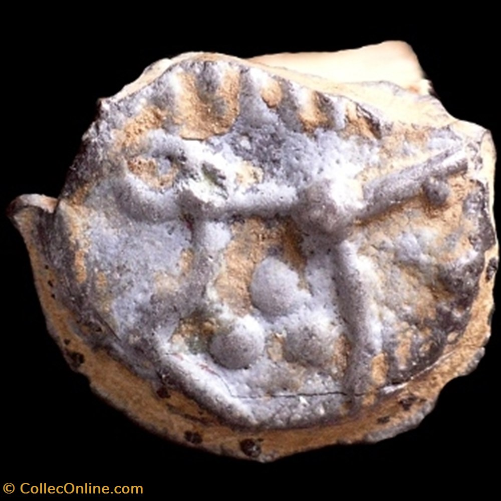 Potin Senon au 3 globules monnaie antique av jc ap gauloise potin senon au 3 globules