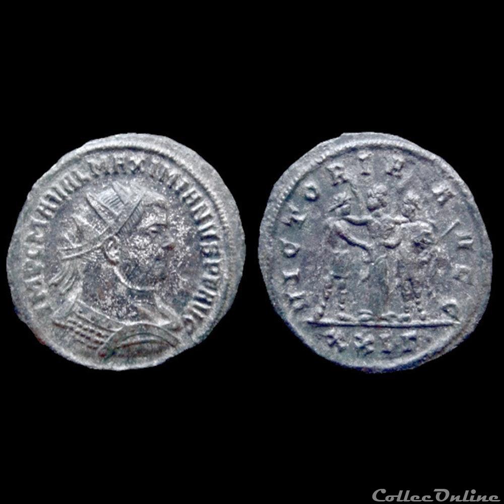 Aurelianus de Maximien Hercule pour Siscia monnaie antique romaine aurelianus de maximien hercule pour siscia