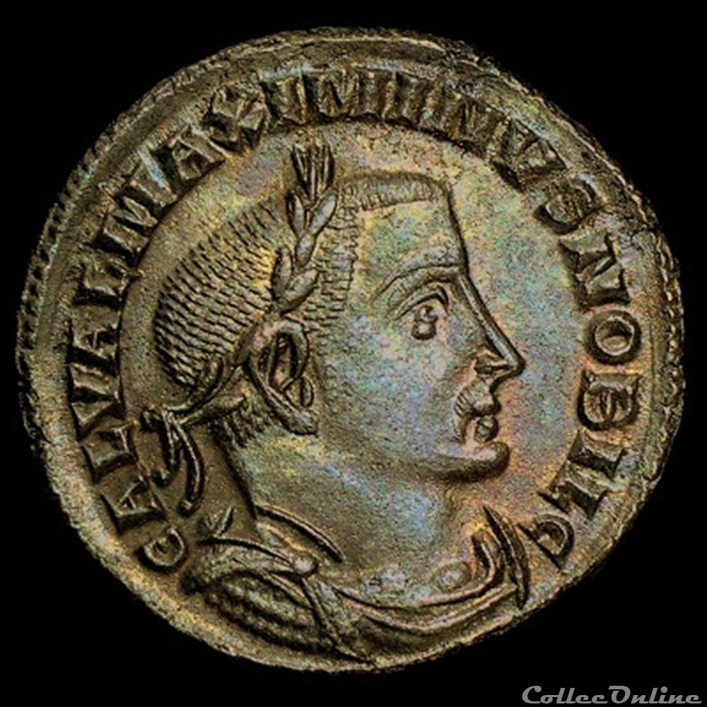 Follis de Maximin II Daïa césar pour Lyon monnaie antique romaine follis de maximin ii daia cesar pour lyon