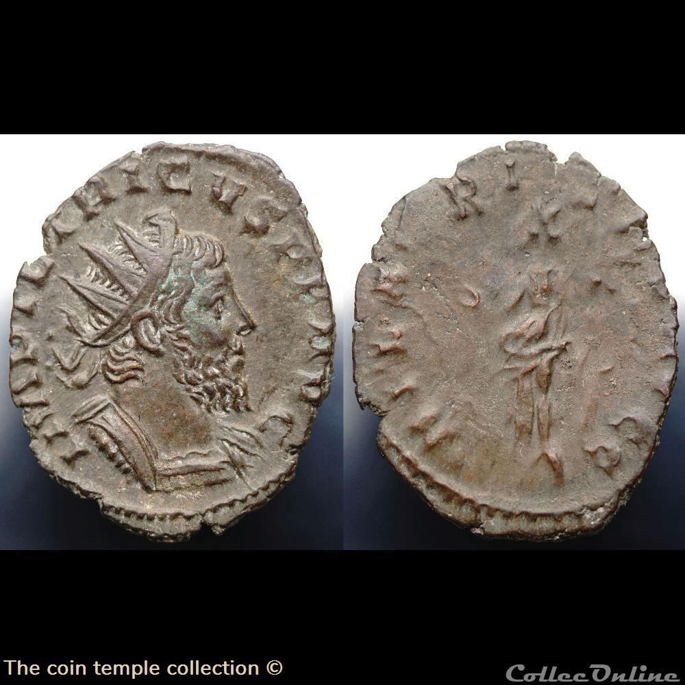 Antoninian Tetricus RIC 80 RIC V.4 #801(C7) munzen antike bis romische imperial und republik antoninian tetricus ric 80 ric v 4 801 c7
