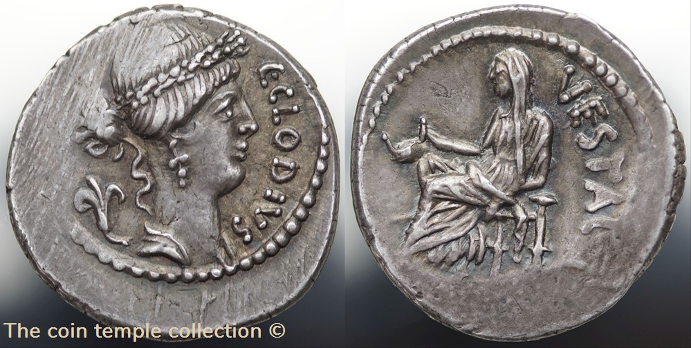 Crawford 512/2 C.CLODIVS C.F.VESTALIS (C. Clodius Vestalis) munzen antike bis romische imperial und republik crawford 512 2 c clodivs c f vestalis c clodius vestalis