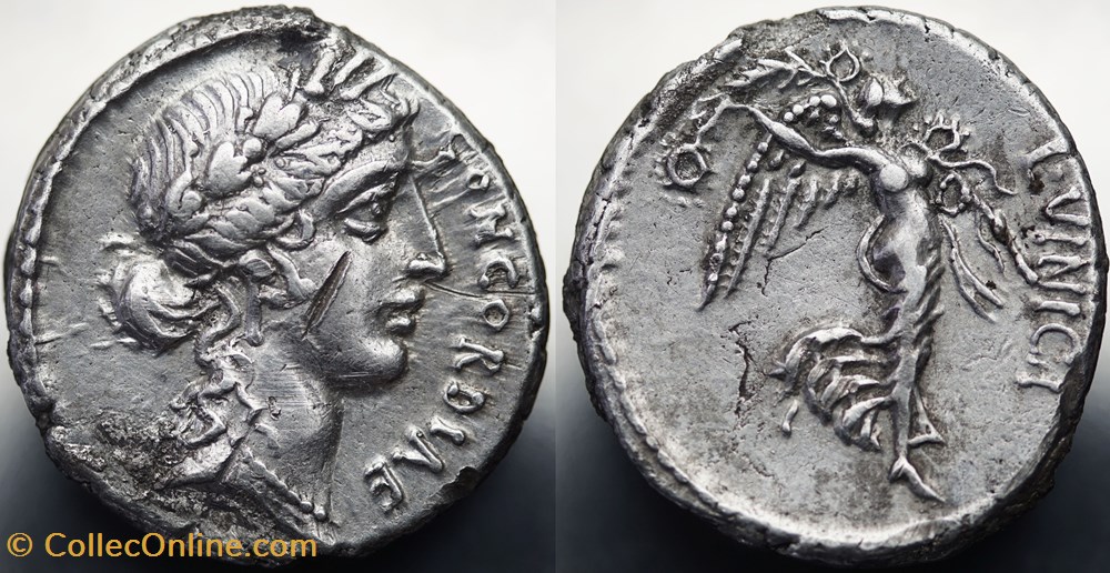 Crawford 436/1 L. VINICI (L. Vinicius), Denar munzen antike bis romische imperial und republik crawford 436 1 l vinici l vinicius denar