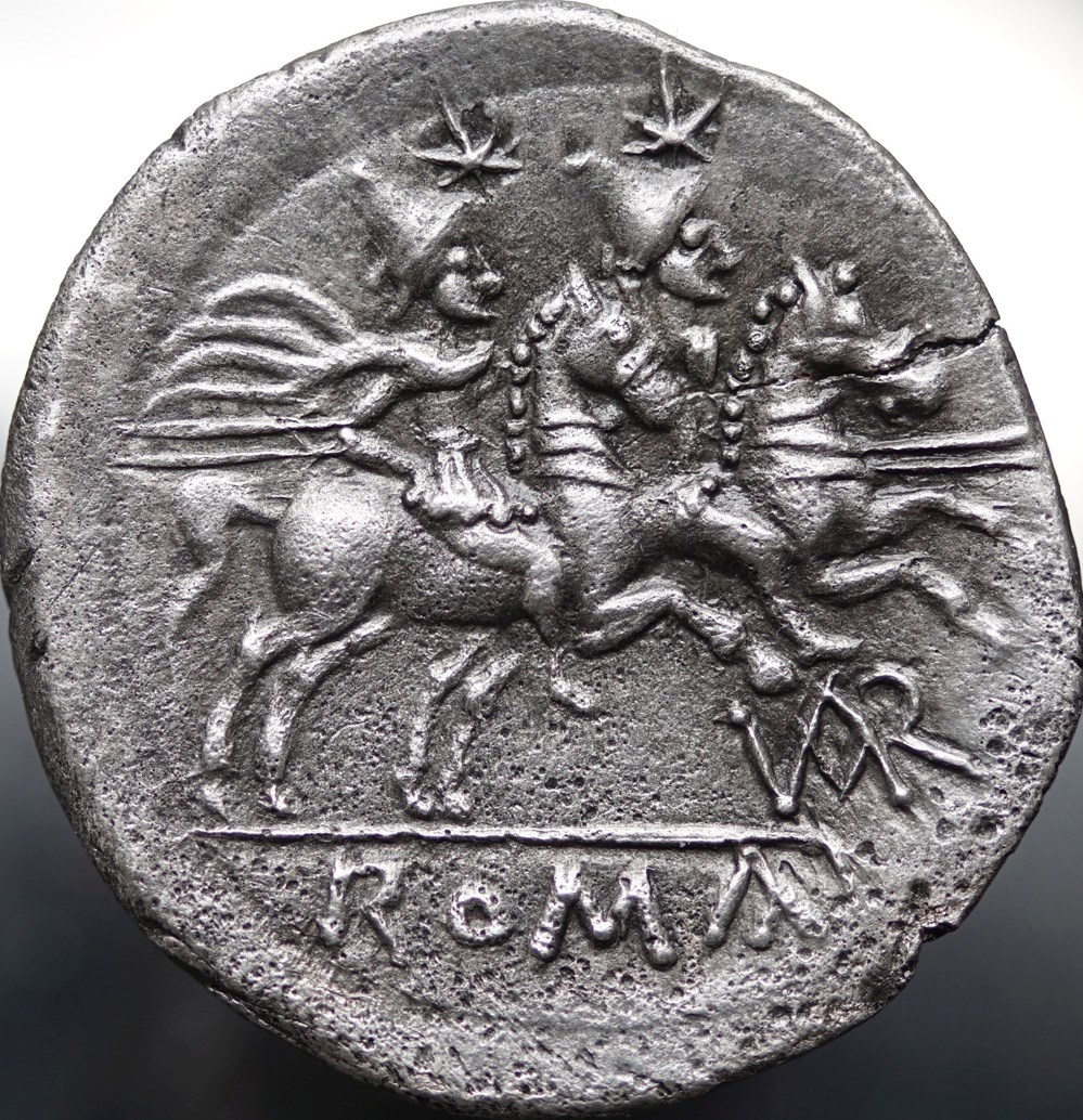 munzen antike bis romische imperial und republik crawford 126 1 var a terrentius varro denarius 207 bc uncertain spanish mint
