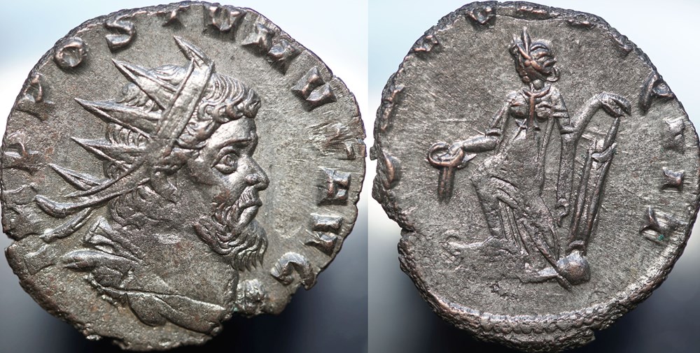 Antoninian Aureolus for Postumus RIC 373 munzen antike bis romische imperial und republik antoninian aureolus for postumus ric 373