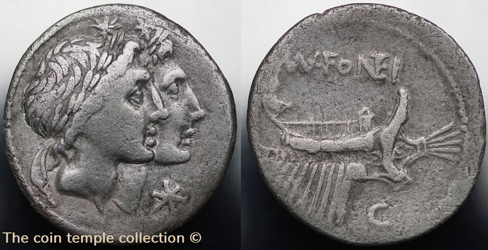 (65 EURO) Crawford 307/1b MN.FONTEI (Mn. Fonteius) Denarius *SOLD* munzen antike bis romische imperial und republik 65 euro crawford 307 1b mn fontei mn fonteius denarius sold