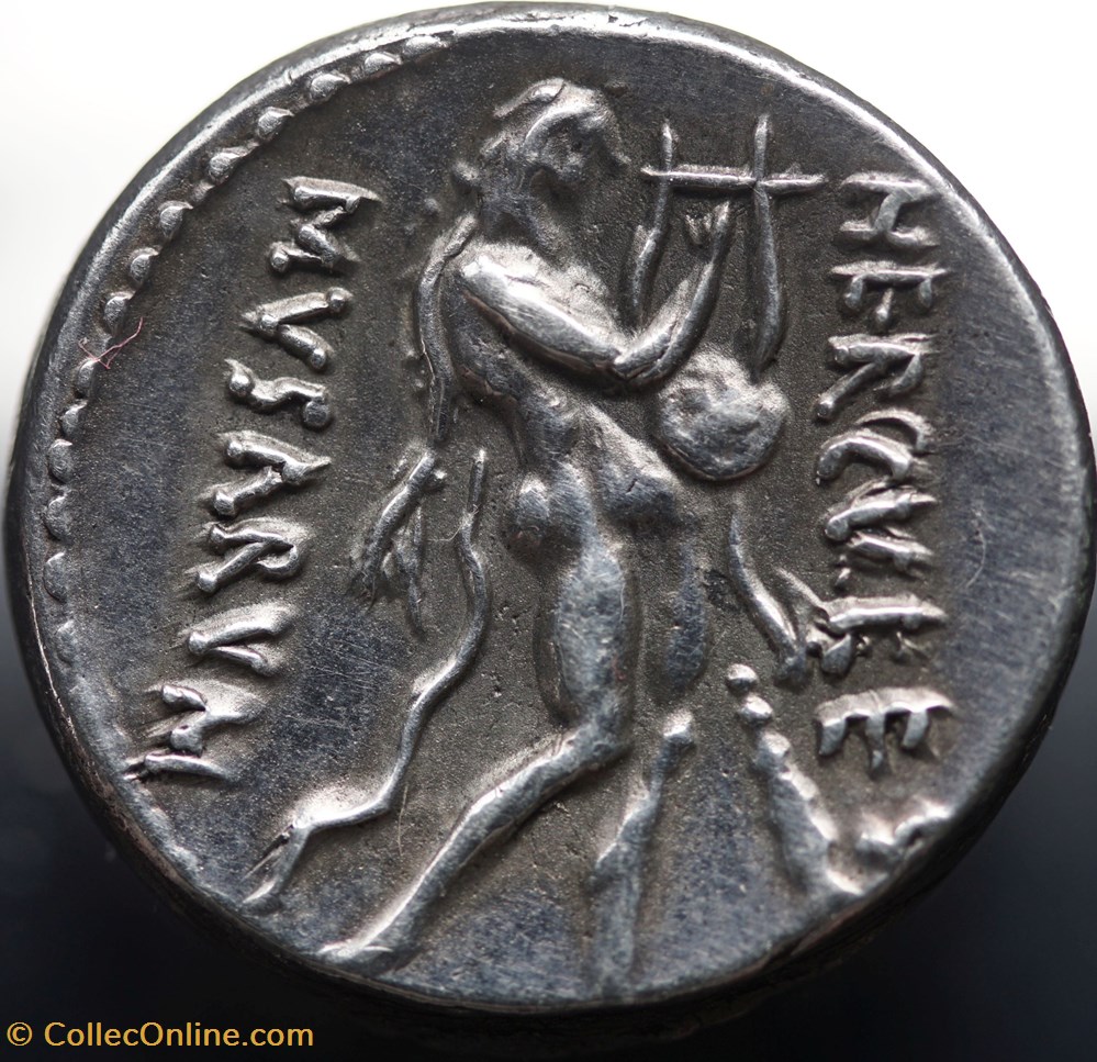 Crawford 410/1, Q.POMPONI MVSA (Q. Pomponius Musa) Denar, 66 B.C. munzen antike bis romische imperial und republik crawford 410 1 q pomponi mvsa q pomponius musa denar 66 b c