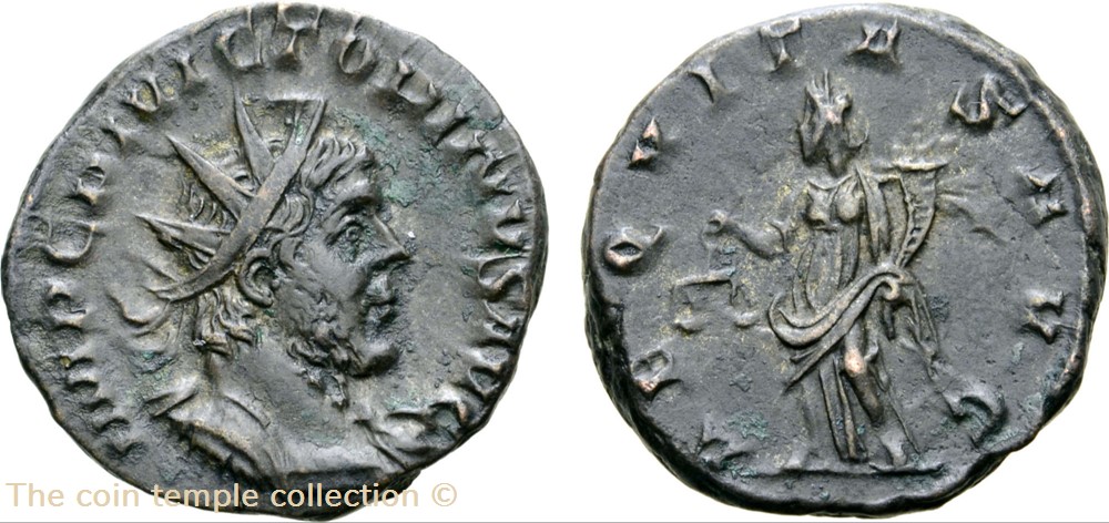 Antoninian Victorinus RIC V 41 (R2) 4 munzen antike bis romische imperial und republik antoninian victorinus ric v 41 r2