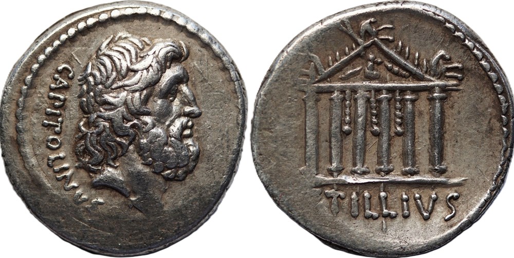 munzen antike bis romische imperial und republik crawford 487 1 petillivs capitolinvs petillius capitolinus denarius 43 b c rom