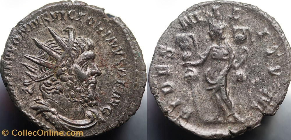 Antoninian Victorinus RIC V.4 #500(C1) munzen antike bis romische imperial und republik antoninian victorinus ric v 4 500 c1