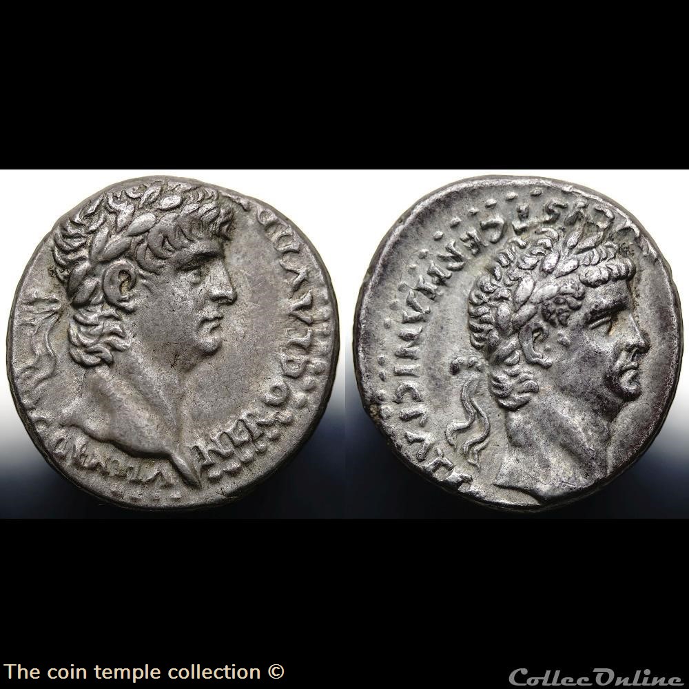Nero/Claudius Didrachme Syd 68 munzen antike romische provinzial nero claudius didrachme syd 68