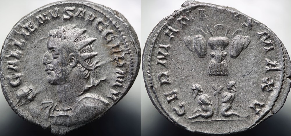 Gallienus, Göbl 872q (R2) munzen antike bis romische imperial und republik gallienus gobl 872q r2