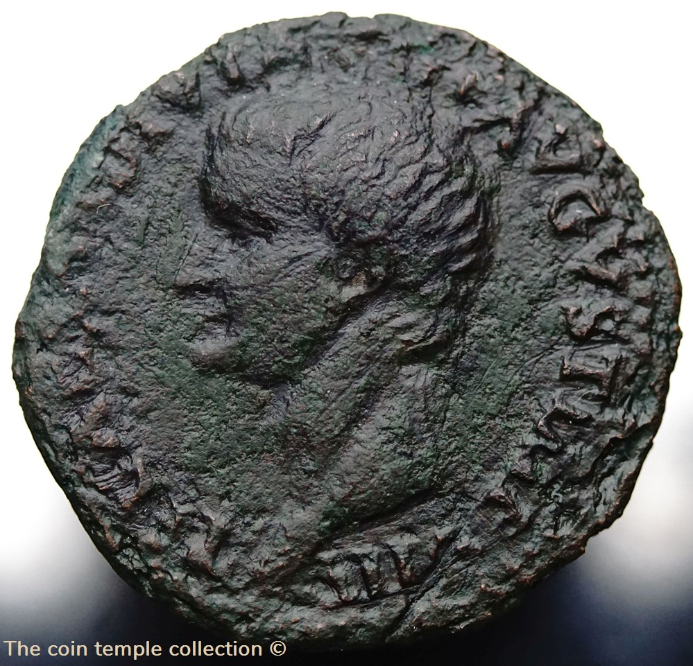 Tiberius As (Restitution issue struck under Titus) RIC 211 2 munzen antike bis romische imperial republik tiberius as restitution issue struck under titus ric 211