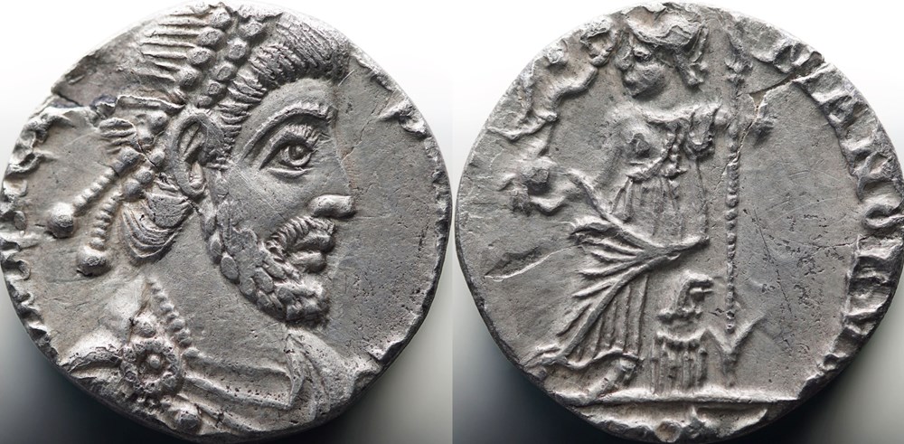 Eugenius Siliqua RIC 32c munzen antike bis romische imperial und republik eugenius siliqua ric 32c